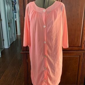 Vintage Coral Nightgown and Matching Robe